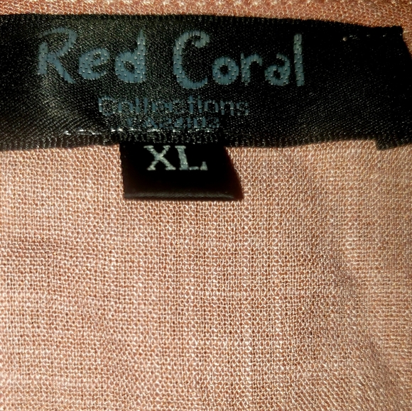 NEW! Beautiful Linen Coral Tunic From Boutique Store! Sz XL. - Picture 6 of 7